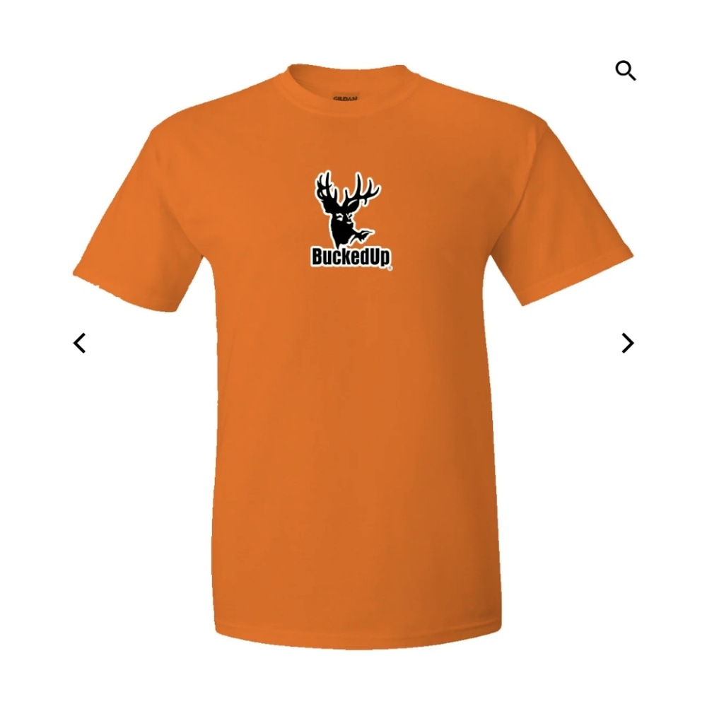 Bucked Up Short Sleeve Orange Safety Tee Size Medium